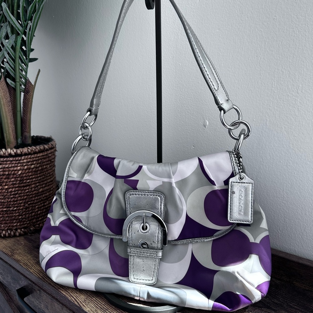 Coach Soho Silver and Purple Women's Bag